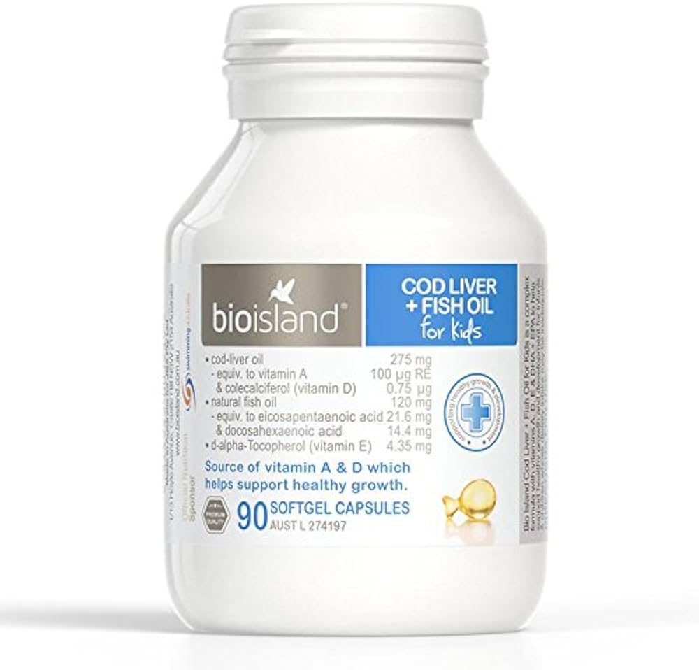 （品牌調漲）澳洲Bio Island兒童鱈魚肝油魚油 90粒