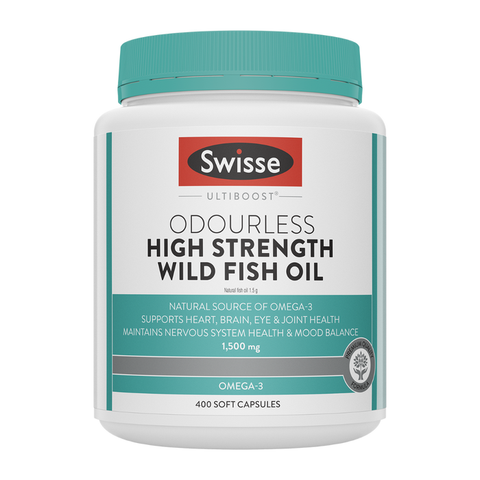 澳洲Swisse无腥味鱼油1500mg 400粒